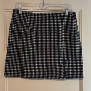 Wild Fable Black, Blue, and White Checkered Mini Skirt